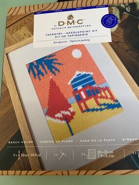 DMC -Nathalie Weinzaepflen Needlepoint kit New in box Beachhouse